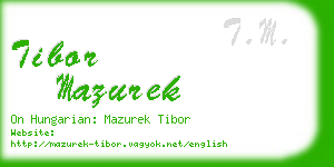 tibor mazurek business card